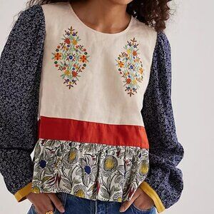 ANTHROPOLOGIE Meadows Selago Top